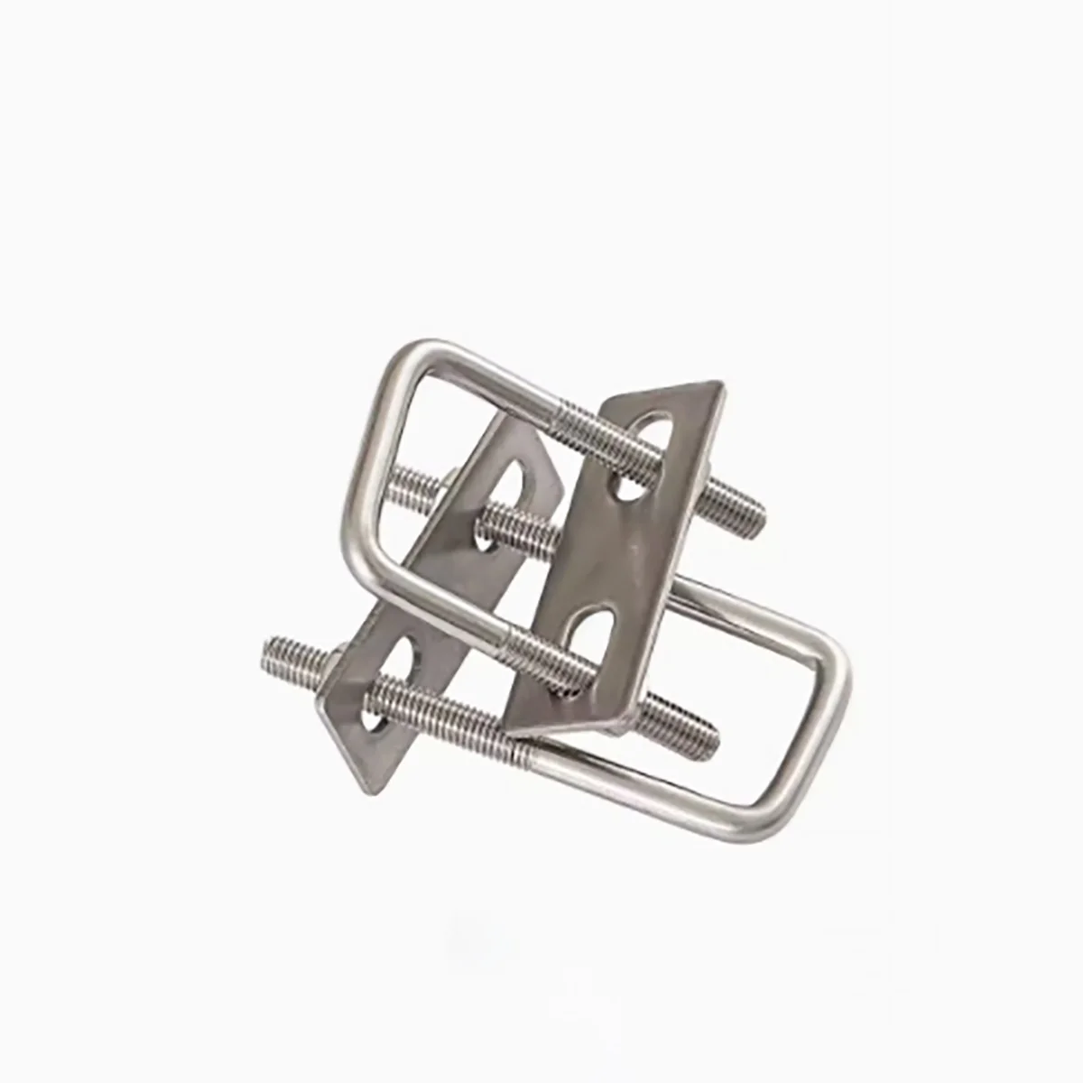 U-Shaped Parafuso Ângulo Direito Tubo Clamp, Aço Inoxidável 304