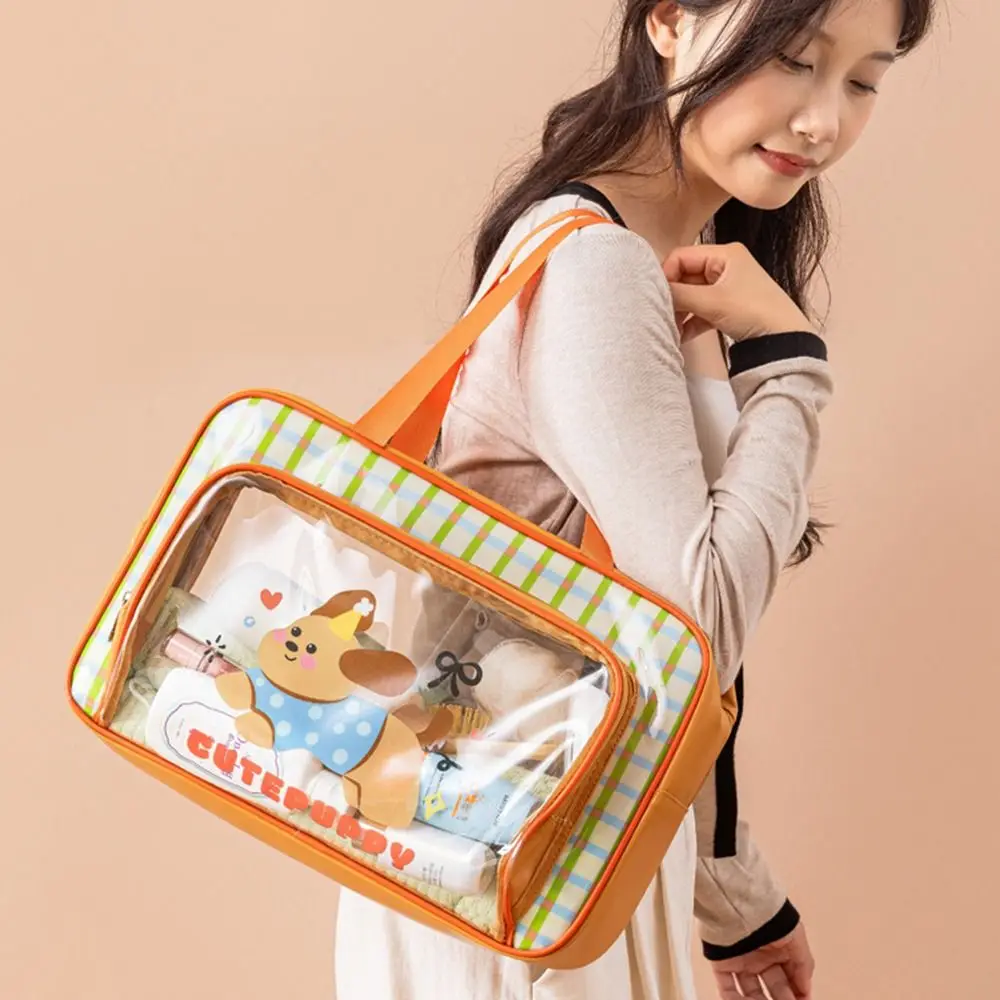 

Large Capacity Transparent Fitness Bag Dry Wet Separation Cartoon Swimming Storage Bag Waterproof Portable Beach Handbag Picnic
