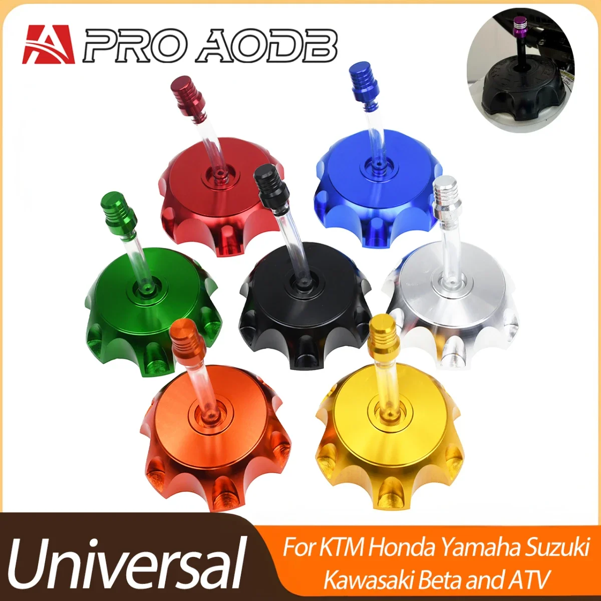 50mm CNC Aluminum Racing Fuel Tank Cap With Vent For Yamaha Kawasaki Honda KTM Suzuki Dirt Bike ATV Parts