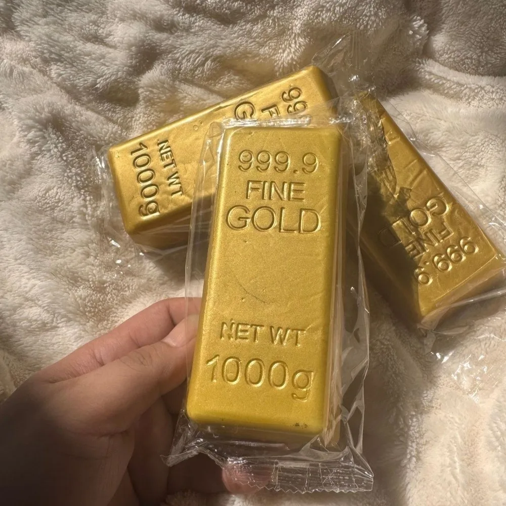 New Soft Gold Brick Squeeze Toys PU Gold Bars Sensory Fidget Toy Slow Rebound Decompression Toy Gifts