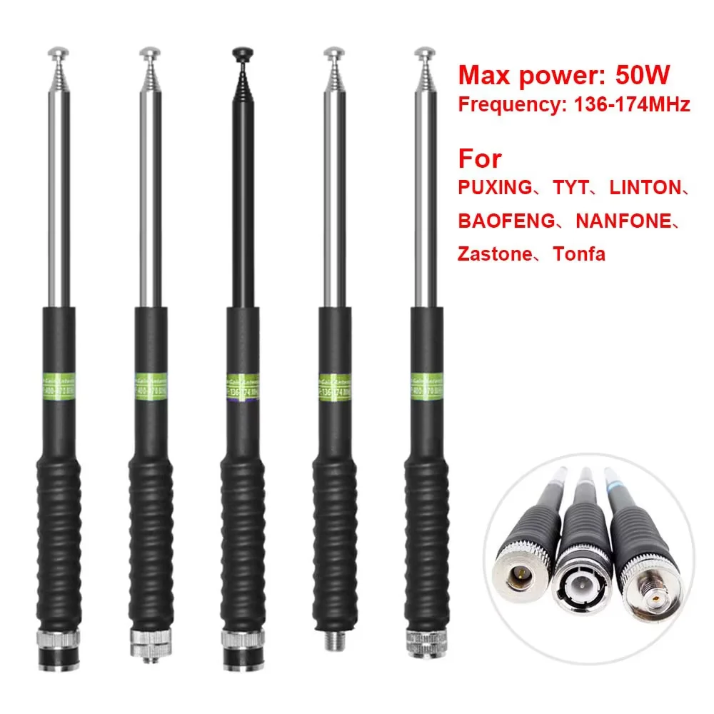 

Enhanced Telescopic Antenna VHF 136-174MHz for Baofeng UV9R UV 9R Plus UV-5R Two Way Radio Amateur Soft Ham Radio Antenna