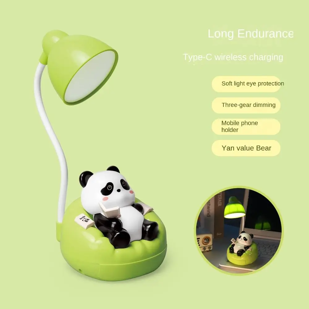 Chargeable Sofa Panda Nightlight Ornament 360° Adjustable USB-C Anime Night Light Cartoon Children's Sleep Light Children