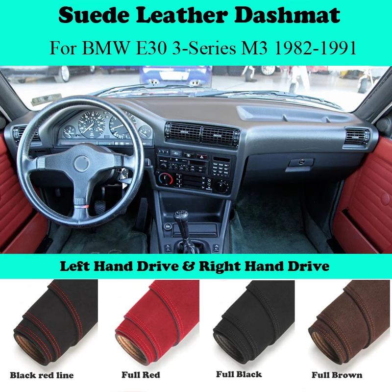 

Ornaments Car-styling Suede Leather Dashmat Dashboard Cover Dash Mat For BMW E30 3-Series M3 316i 318i 320i 325i 1982 1989-1991