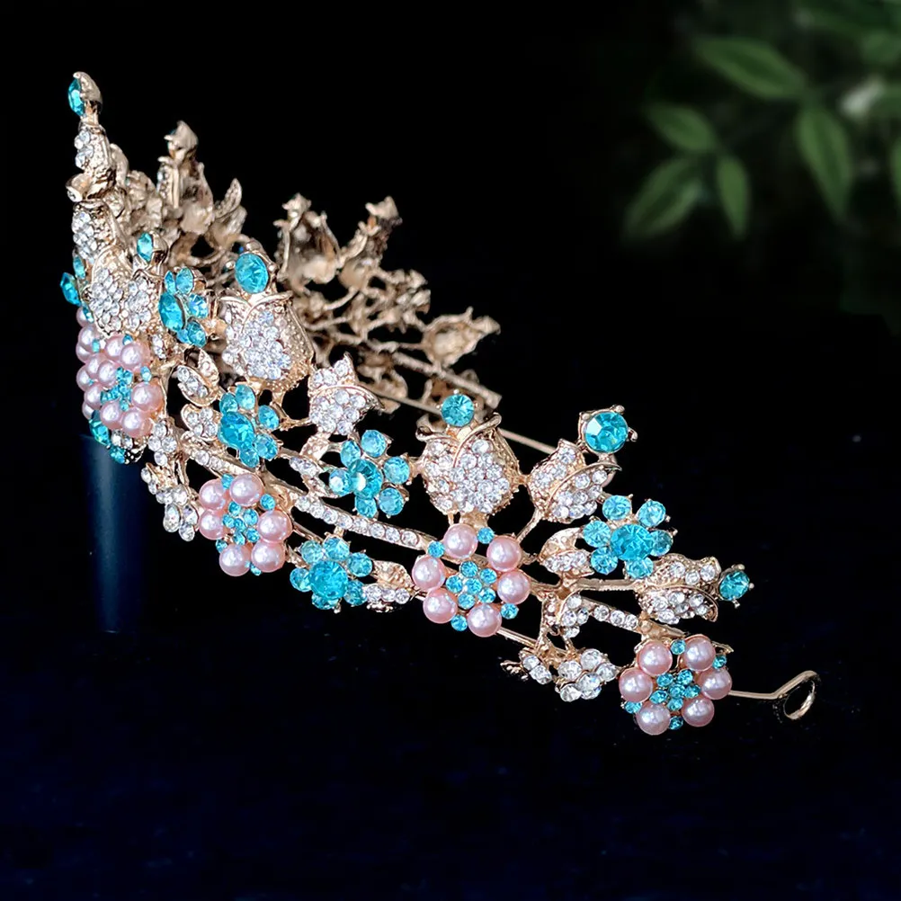 

Блестящая повязка на голову со стразами в виде короны для женщин, свадебная тиара, головной убор для дня рождения, выпускного вечера, подружек невесты, элегантное украшение для волос