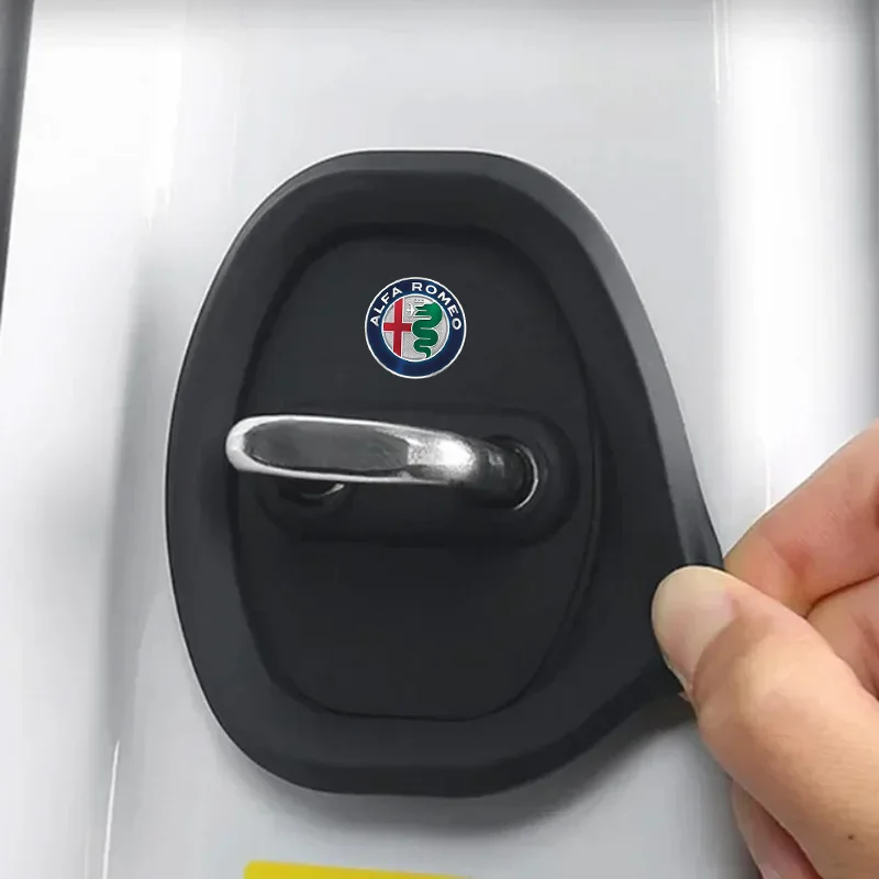 Funda protectora de silicona para cerradura de puerta de coche, decoración para Alfa Romeo Tonale Volante Gloria Giulia Stelvio MiTo Giulietta