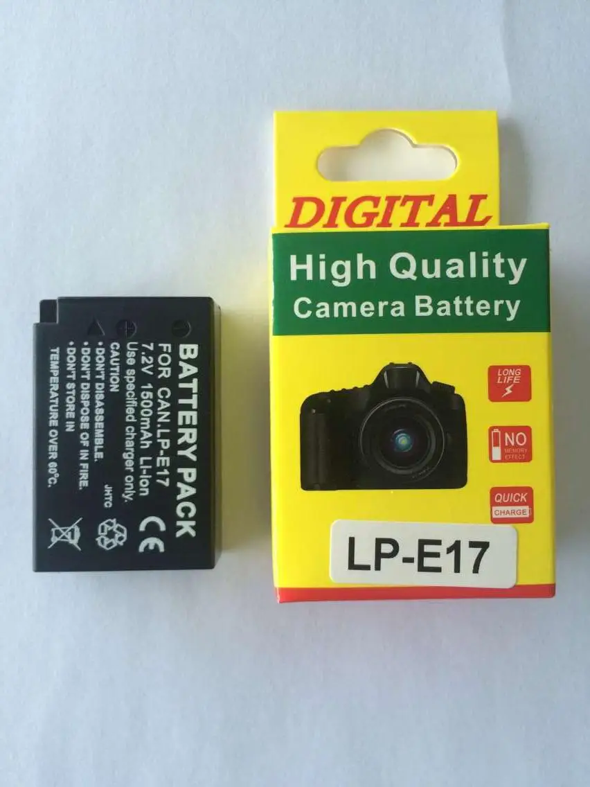 1500mAh LPE17 LP E17 LP-E17 Battery for Canon EOS RP, Rebel SL2, SL3, T6i, T6s, T7i, M3, M5, M6 800D 8000D Kiss X8i Cameras