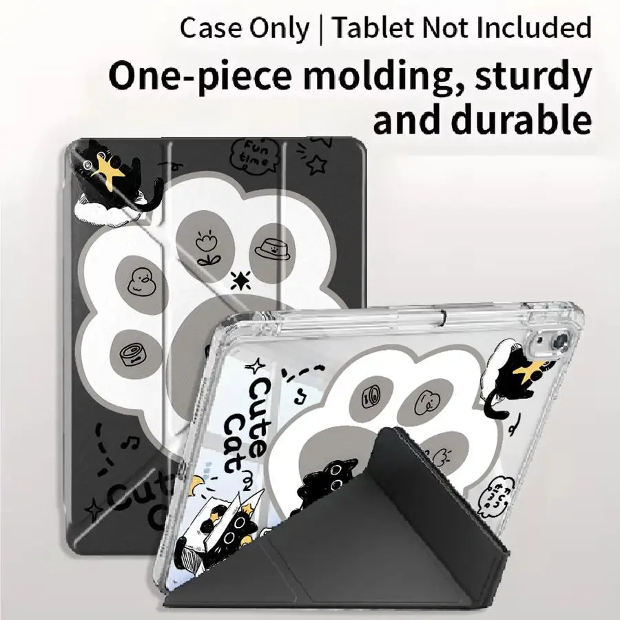 Cute Cartoon Dog Y-Fold Holder Cover Tablet Case For iPad Mini 6 7 Pro 2025 Air 4 5 M3 M2 1 2 M4 11inch Pro 11th 10th 9th 8th