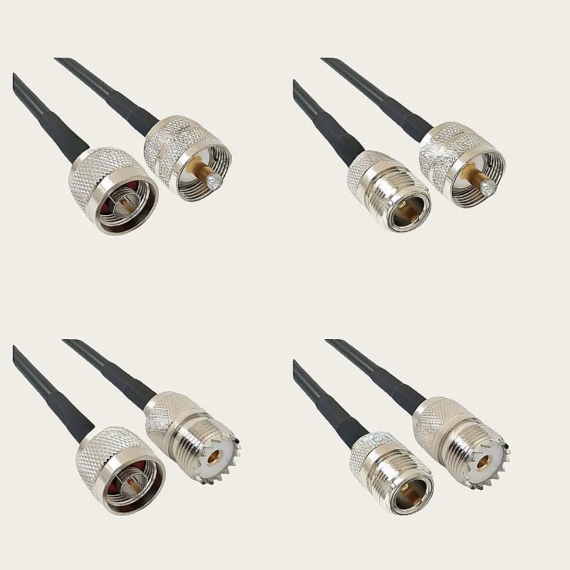 LMR240 SO239 PL259 UHF to N Male plug & female jack Adapter LSR240 50-4 LMR-240 50 ohm RF Coaxial Cable