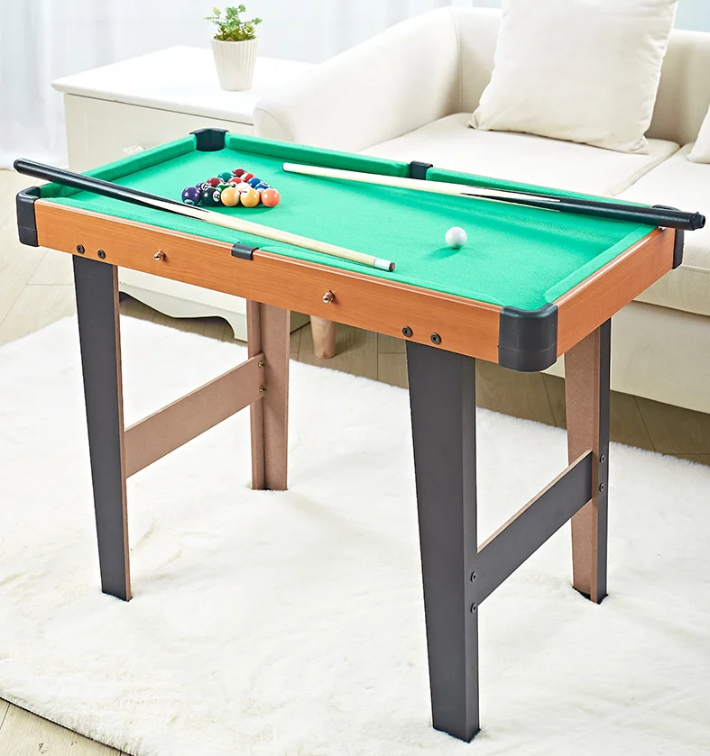

Best Seller Durable 35-Inch Wooden Snooker Pool Table with Plastic Pockets for Family School Indoor Sport