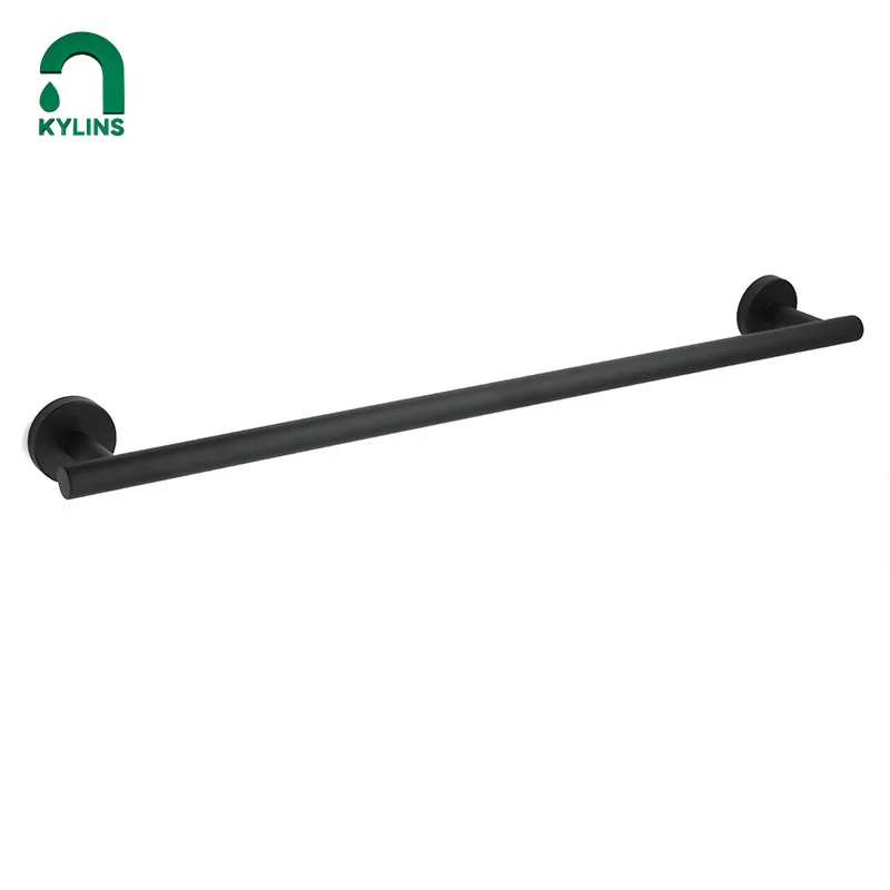 

KYLINS Matter Black SUS304 Round 600mm Hand Towel Rack Holder Hook Clothes Hanger Hanger Bar Kit bathroom storage rack Bath