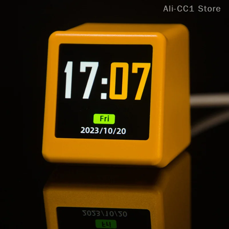 Small Portable Smart Wifi Weather Station Display Weather Temperature Humidity Time Alarm Clock Desktop Decoration