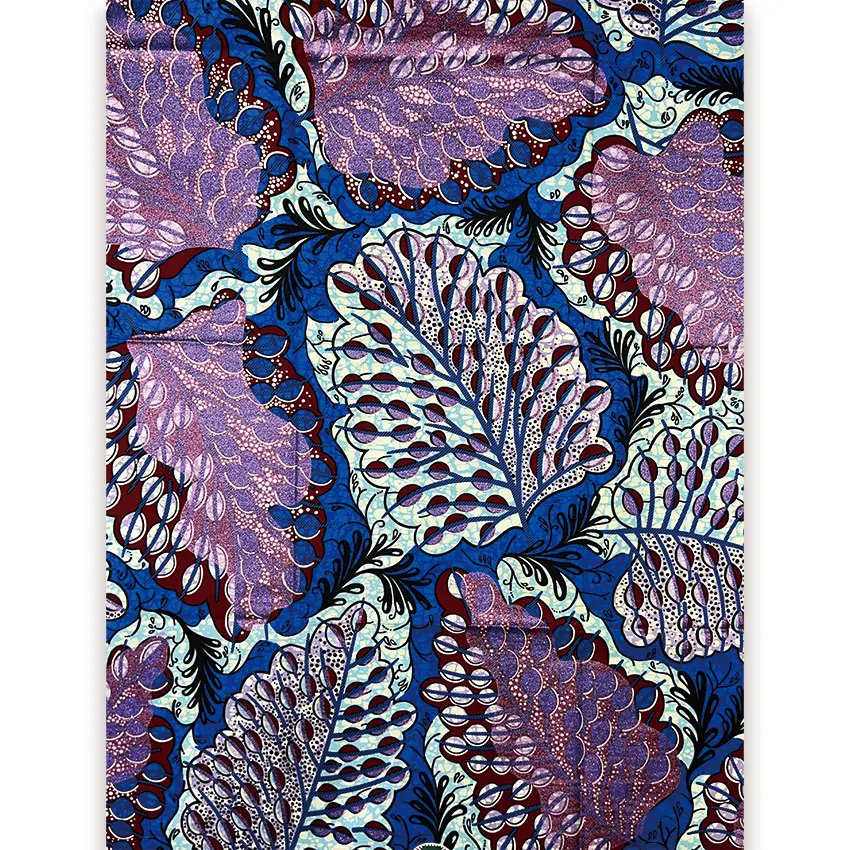 Grand Super African Wax Print Fabric for Sewing Ankara Fabric High Quality 100% Cotton Women's Fabric 6Yards VLS-3327