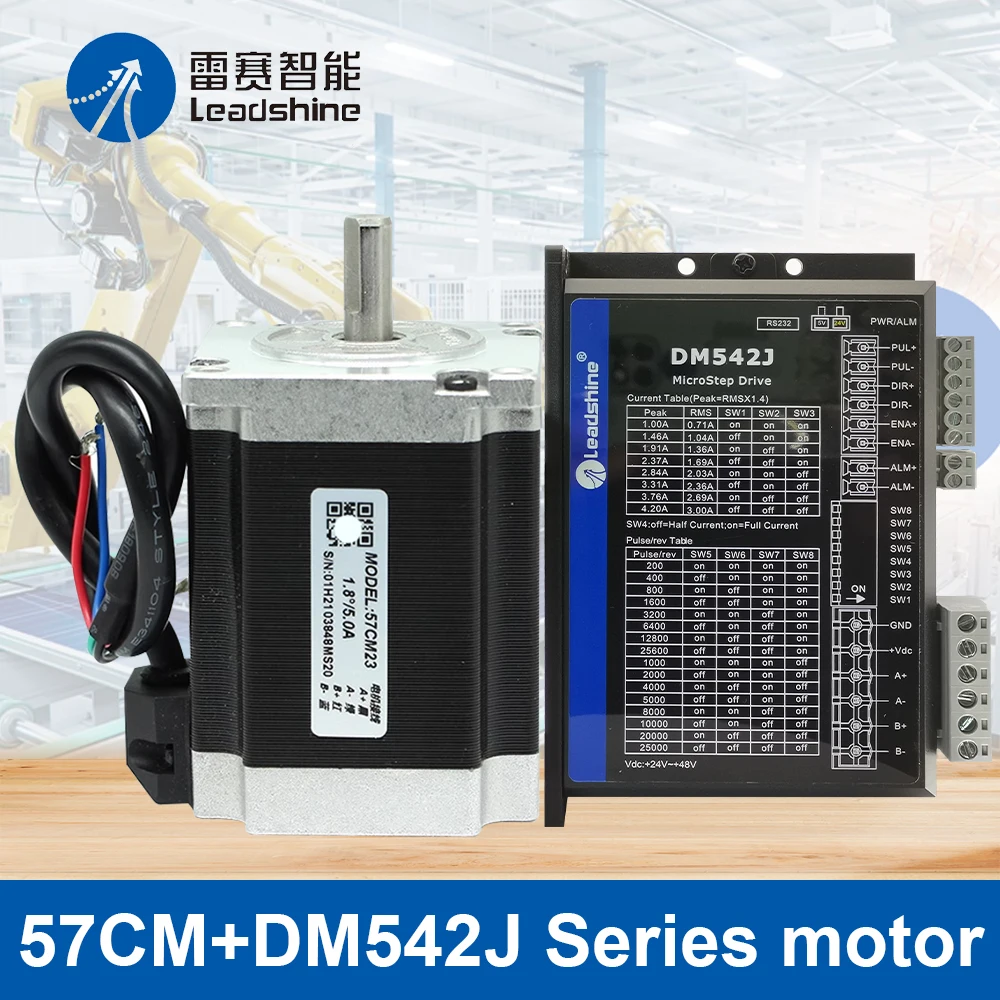 

Leadshine 57CM Nema23 Stepper motor & DM542J Stepper motor driver kit 57CM06 57CM13 57CM23 57CM26