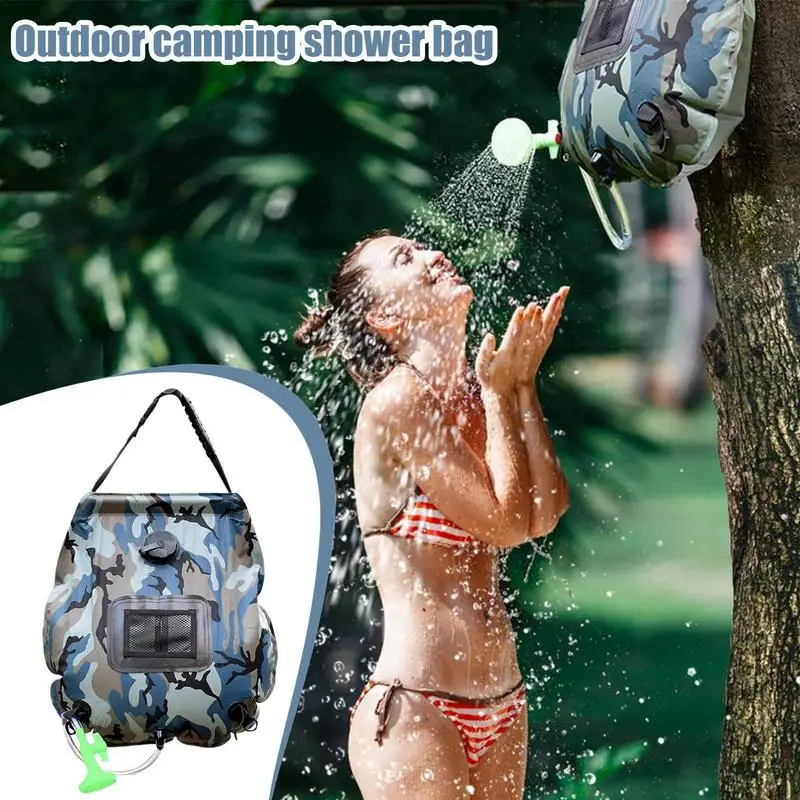 Solar Shower Bag Solar Heated Climbing Bathing Bag 20L Foldable Solar Heated Outdoor Hiking Climbing Bathing Bag For Hiking