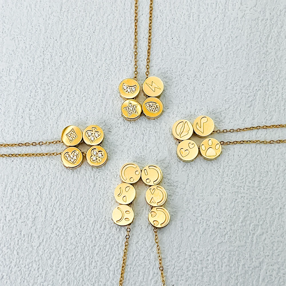 eManco Mini Round Delicate Jewelry Gold and Silver Heart Pendant Homemade Bracelet and Necklace Making Accessories