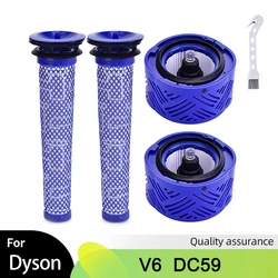 Pre Filter & Post-Motor HEPA Filter Compatible for Dyson V6 DC59 Vacuum Cleaner Parts DY-96674101 & DY-96566101 Replacement