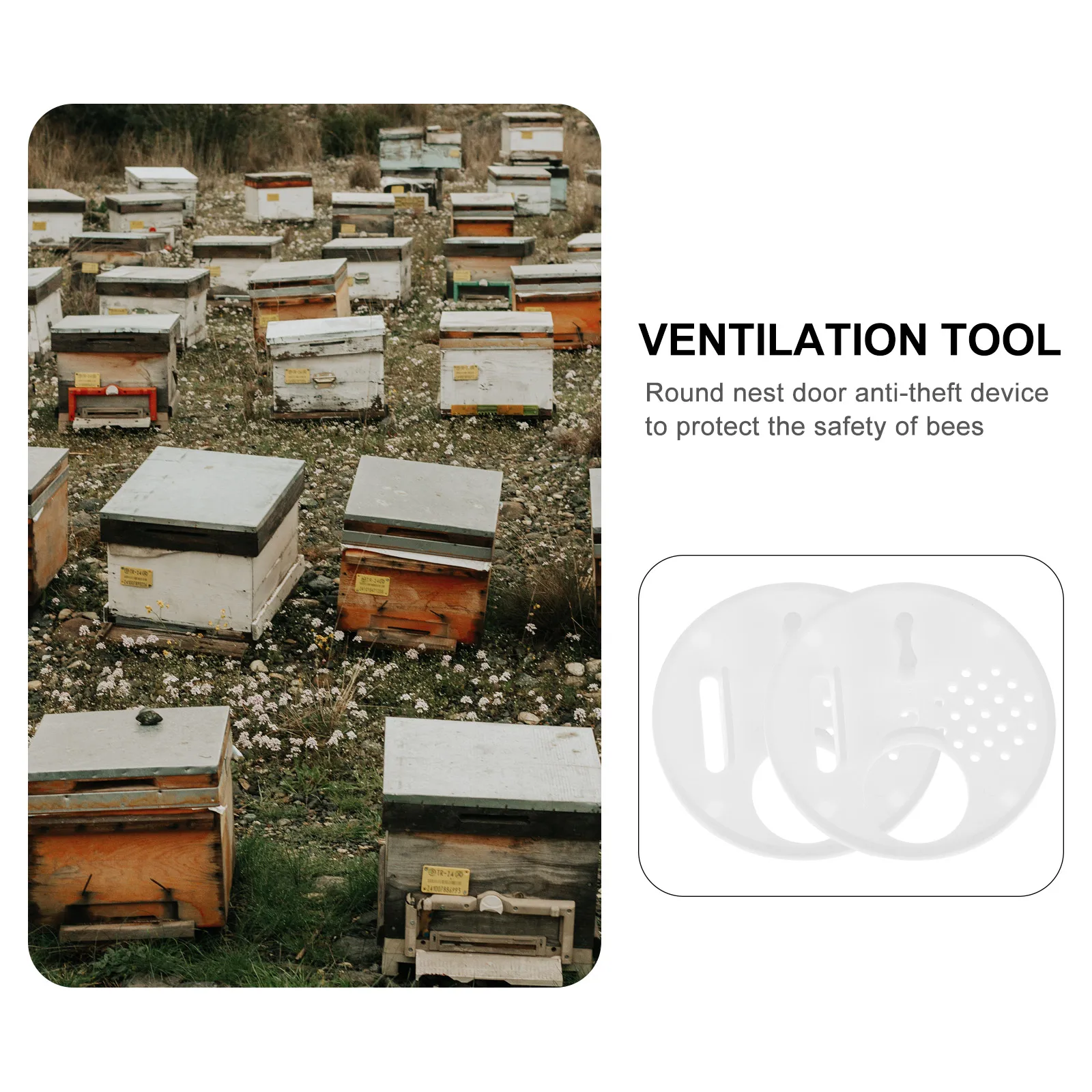 

Plastic Rotatable Beehive Entrance Gates Round Nest Door for Beekeeping Hive Tools Breathable Doors Gardening Supplies