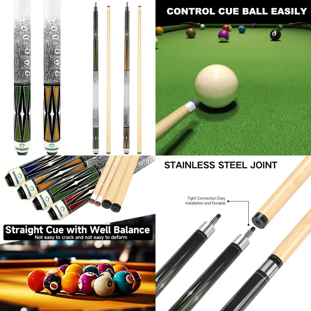 

Professional Maple Wood 58 Pool Cue with 3D Grip and 13mm Tip