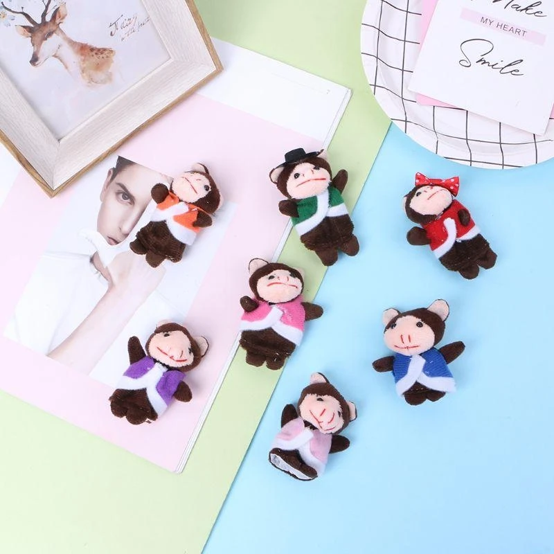 090B Educational Finger Puppet Parent-Child Activity Props Baby Comforter for Do