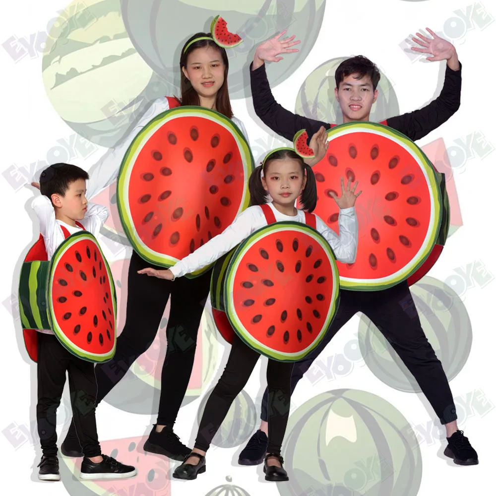 

Halloween Fruit Party Watermelon Men and Women Cosplay Role Performance Costumes