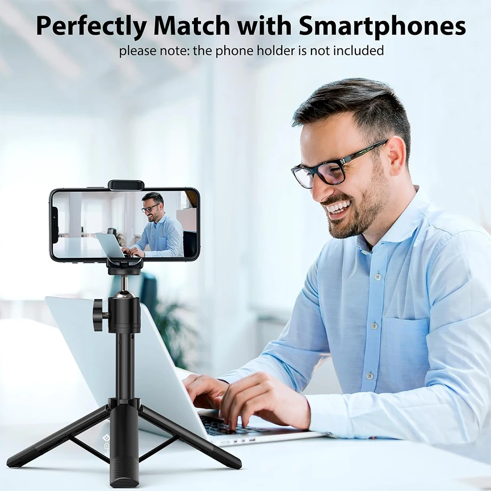 EMEET Portable Desktop/Tabletop Webcam Tripod Professional Mirrorless Cameras Mini Tripod for Most Web Camera/Phones/GoPros