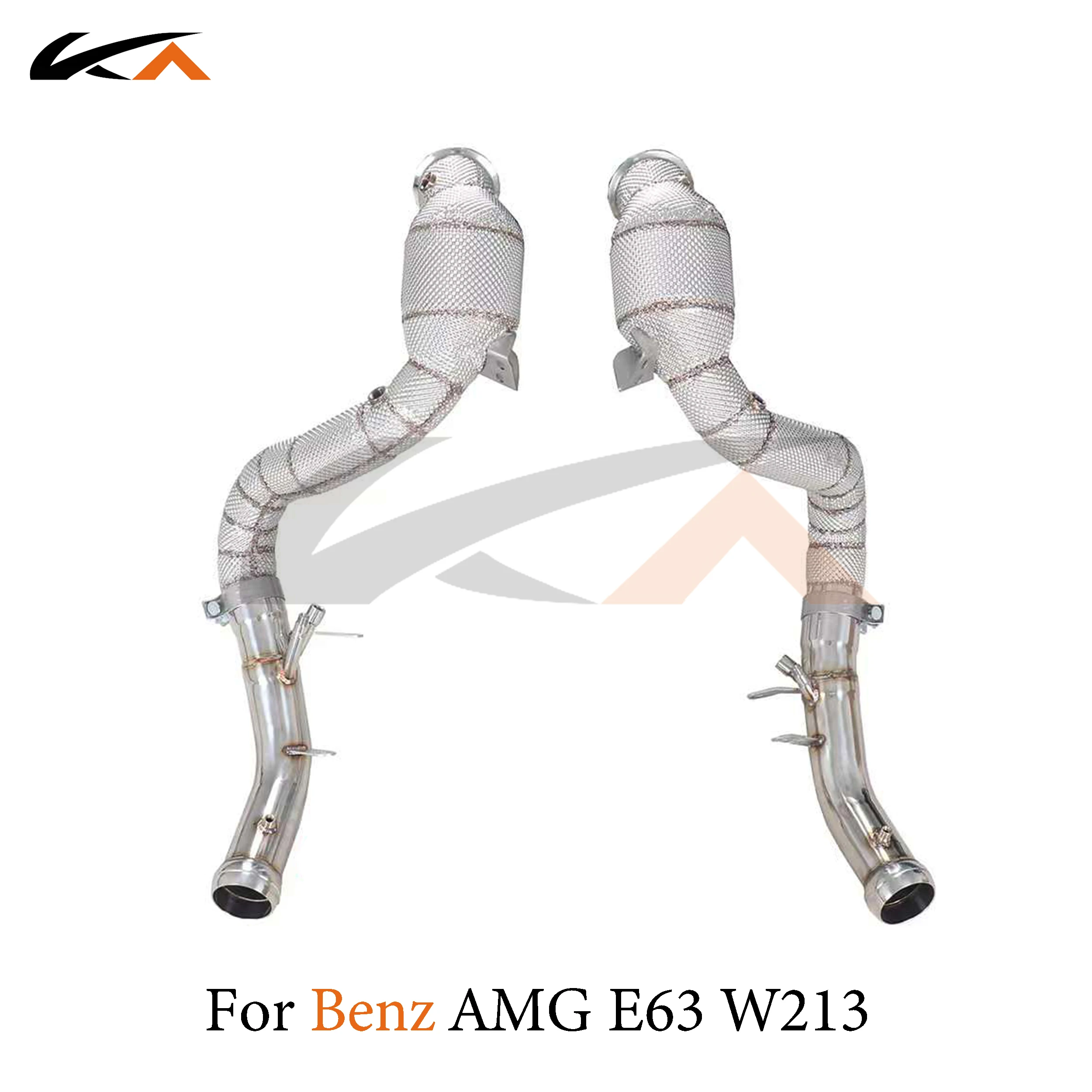 

KA Tuning downpipe exhaust steel headers for Mercedes-benz AMG E63 W213 4.0T performance heat shield catalysis