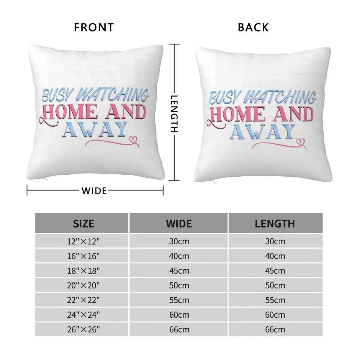 Busy Watching Home And Away Square Pillowcase Polyester Linen Velvet Pattern Zip Decorative Throw Pillow Case Bed Cushion Cover