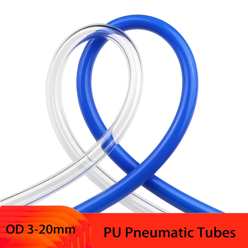 1~10m PU Hose Pneumatic Tube Air Hose Polyurethane Pipe 3mm 4mm 6mm 8mm 10mm 12mm 14mm 16mm 18mm 20mm Air Component Hoses