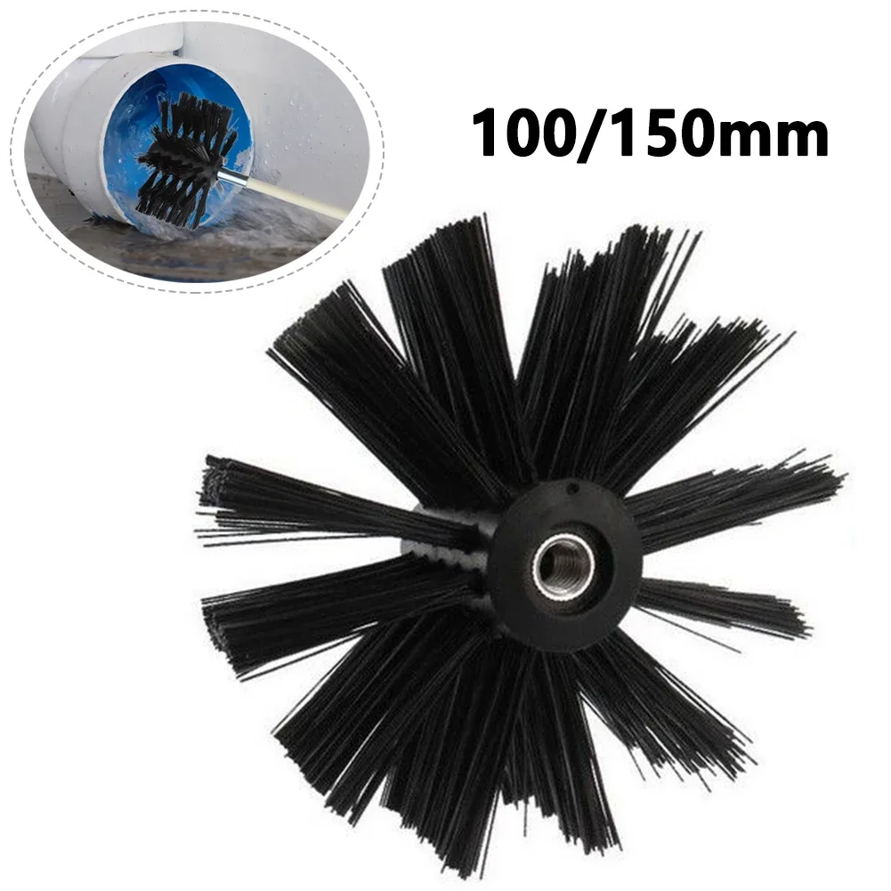 Heavy Duty Chimney Brush for 100/150mm Dryer Vent and Chimney Pipe Cleaning Nylon Bristle Head for Optimal Results