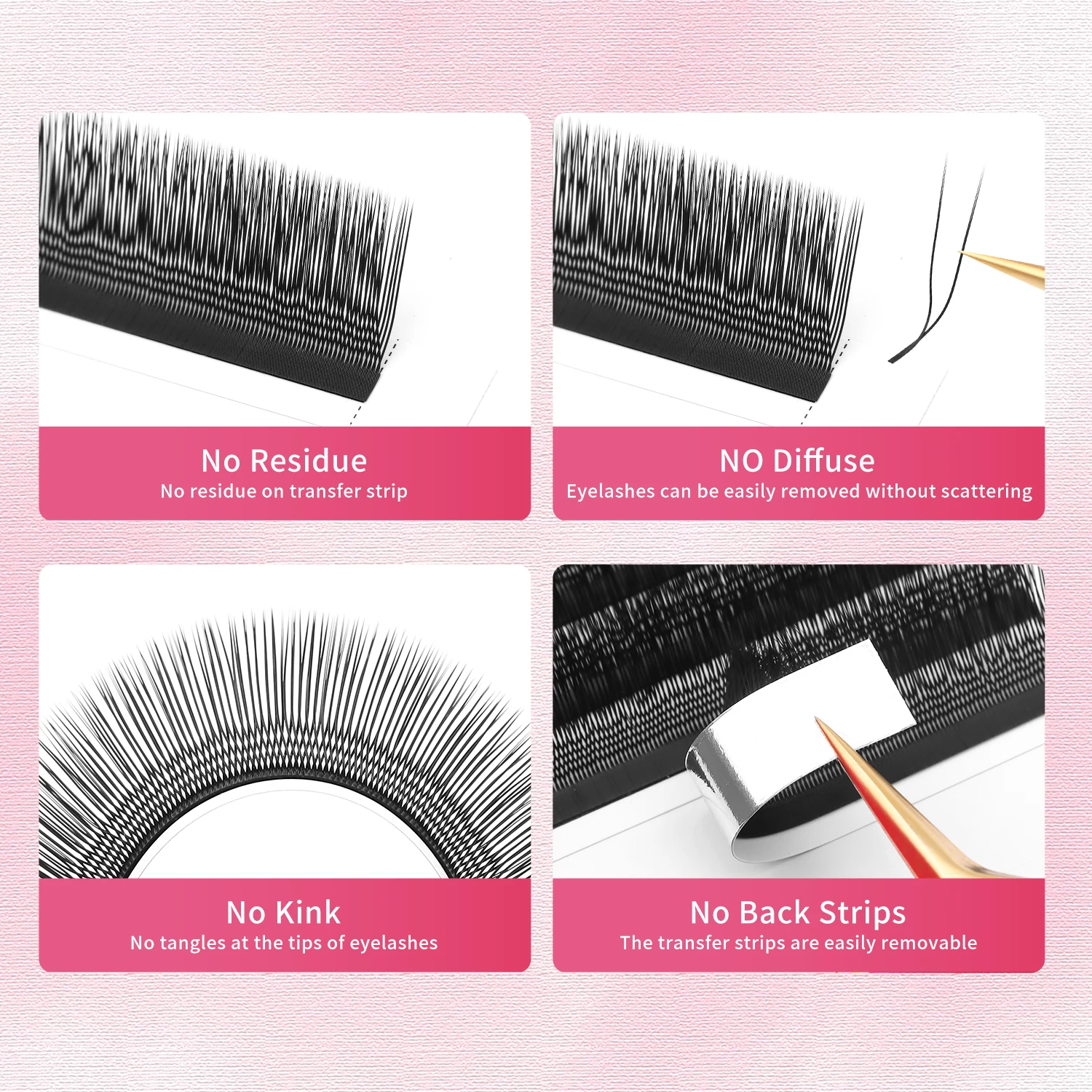 XIUSUZAKI L/LU/M Curl U/W Estensione ciglia a forma di U YY 3D 4D 5D W Estensioni ciglia Ventole di volume preconfezionate Ciglia finte