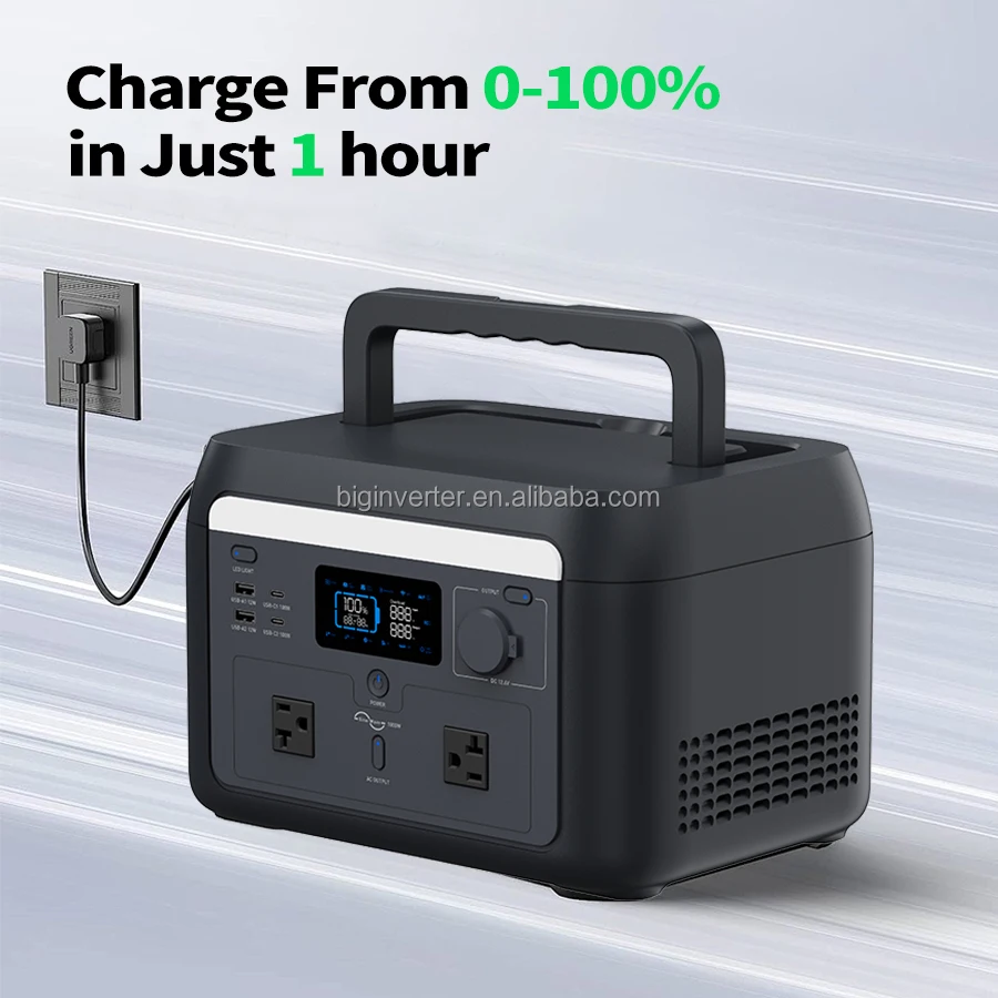 In Stock Home and Outdoor 1000W Lifepo4 Lithium Battery Portable Power Station 1000 Watt Solar Generator With 200W Solar Panels view 5