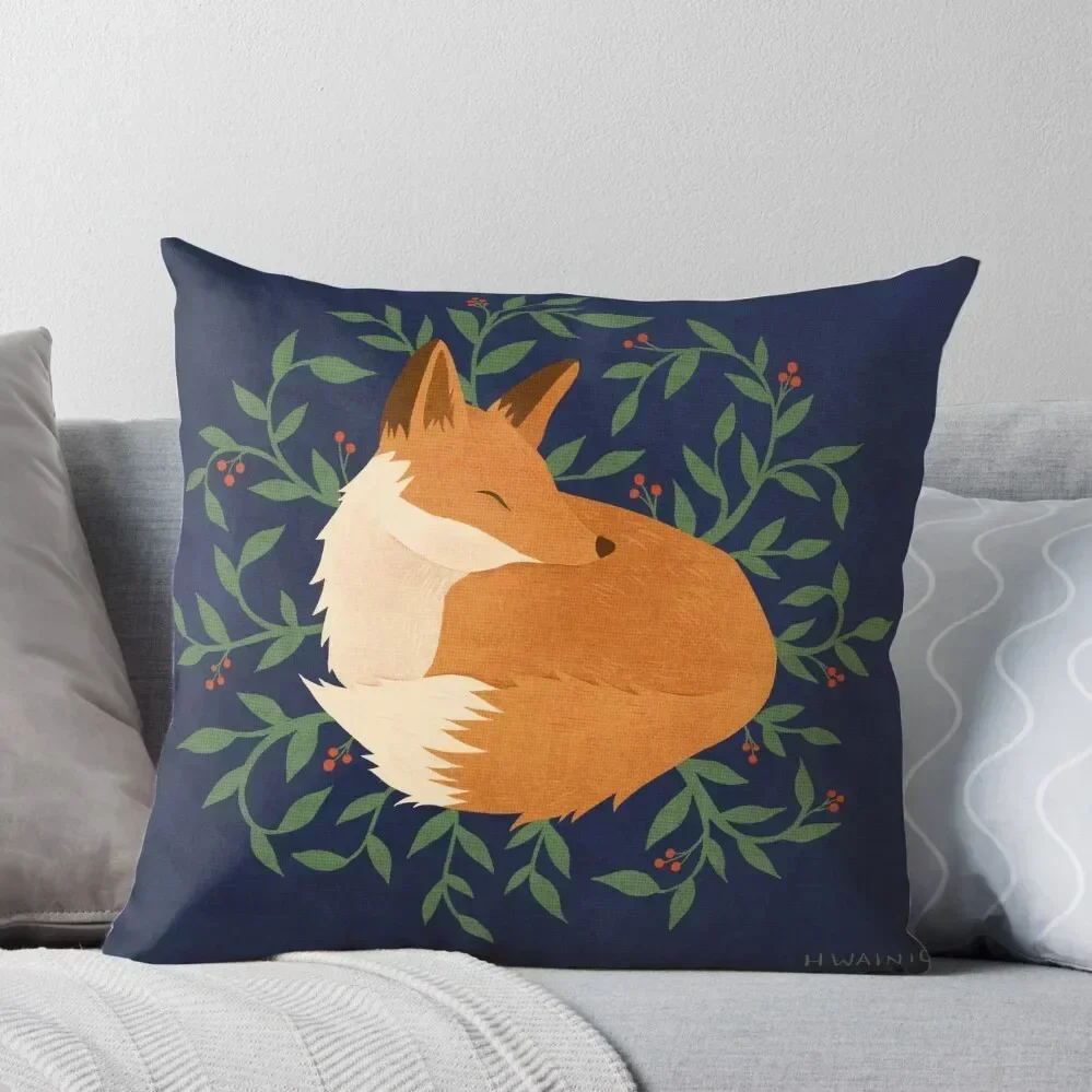 Cozy Baby Fox Throw Pillow Christmas Pillows Plaid Sofa Pillow Case Christmas pillow