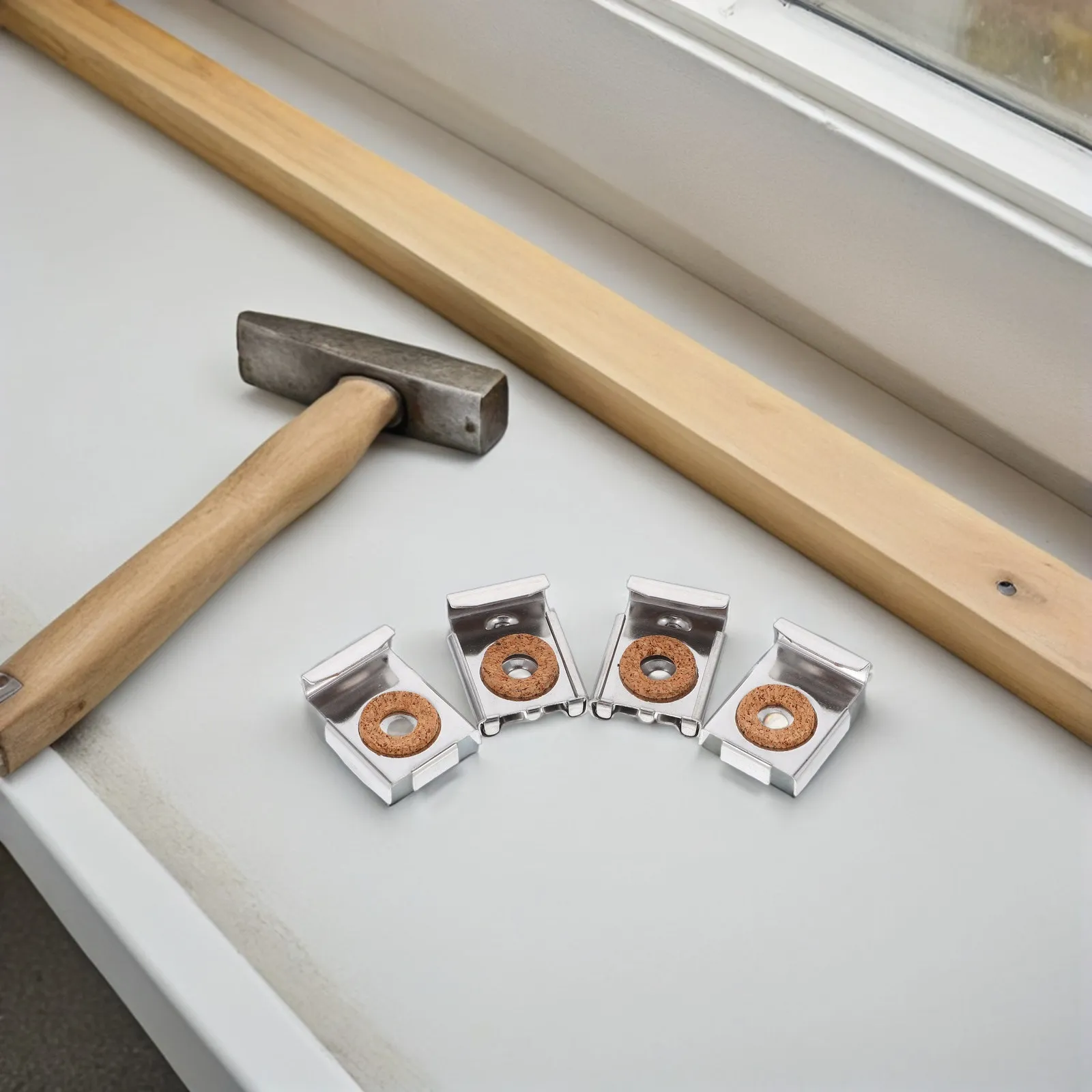 

Комплект креплений для зеркал из нержавеющей стали, квадратные, для безрамных стеклянных зеркал, сверхпрочные, для дома, офиса, коммерческого использования