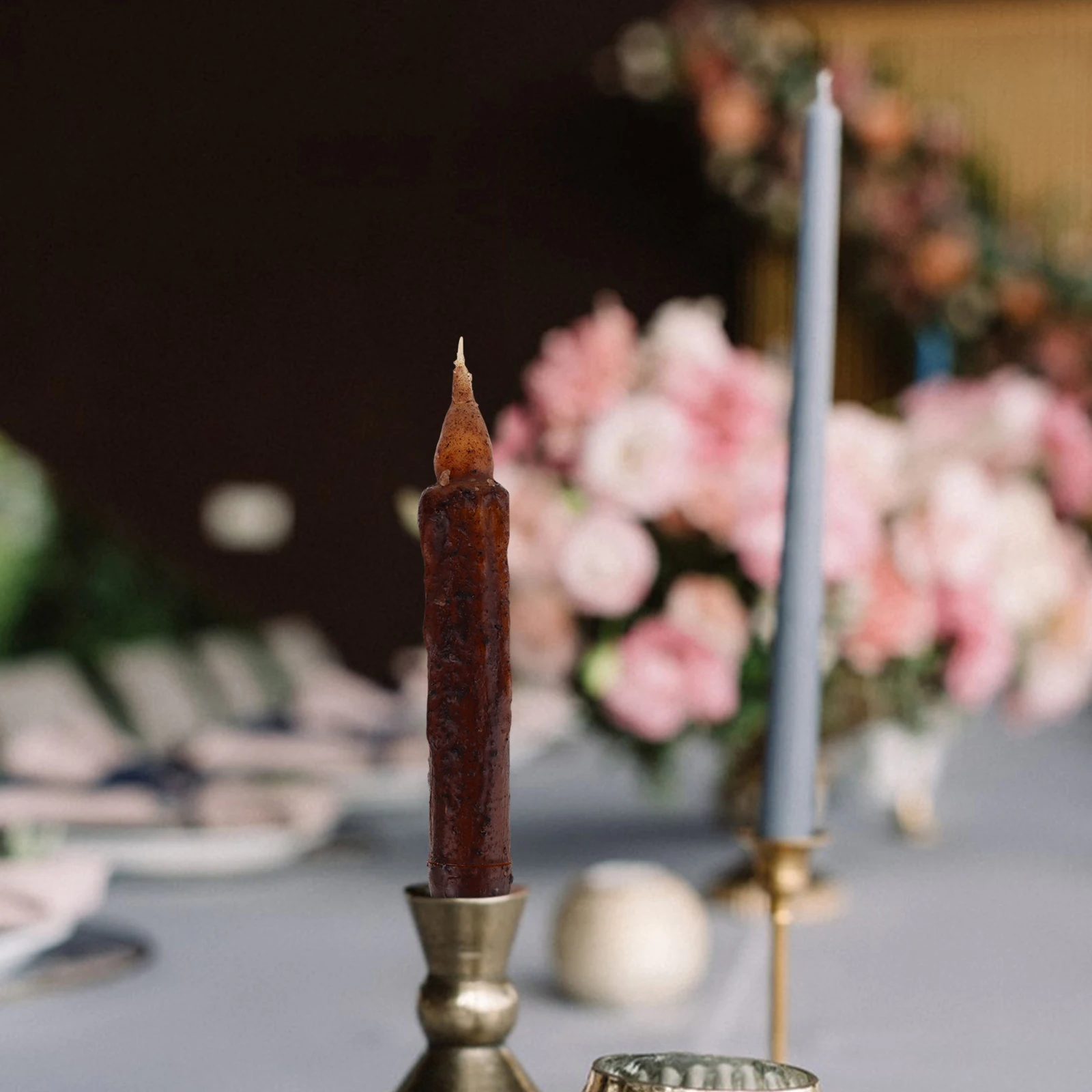 

2pcs Electronic Light Flameless Operated Led Taper Candles Abs Material Reusable Window Lamp Party Wedding