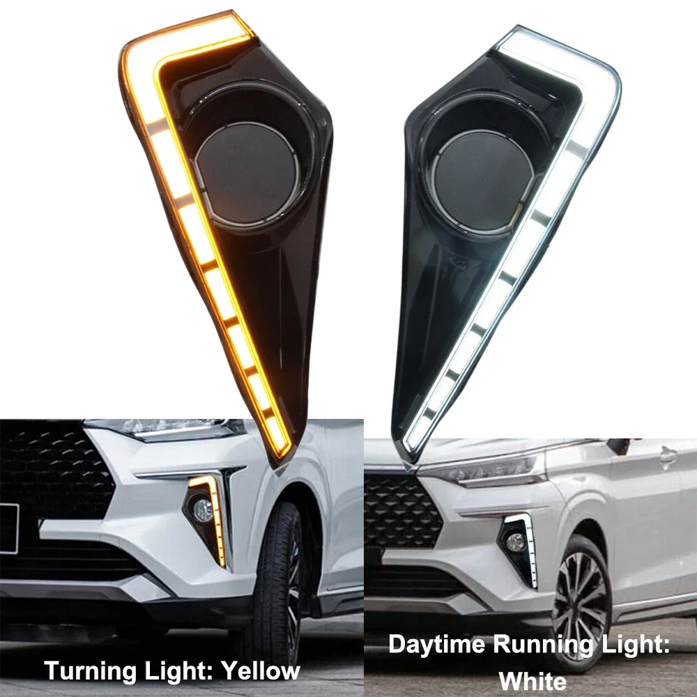 

2pcs LED Daytime Running Light Signal Fog Lamp DRL For Toyota Veloz 2021 2022 2023 Car Accessories