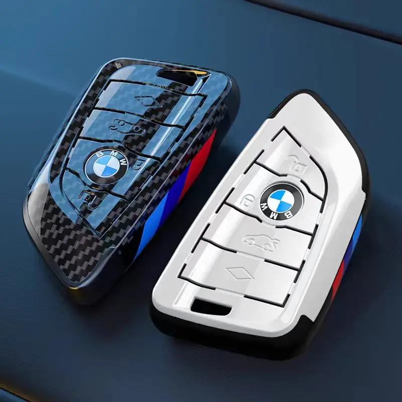 Car Carbon Fibre Key Cover Case Shell For BMW X1 X3 X4 X5 F15 X6 F16 G30 7 Series G11 F48 F39 520 525 F30 118i 218i Accessories