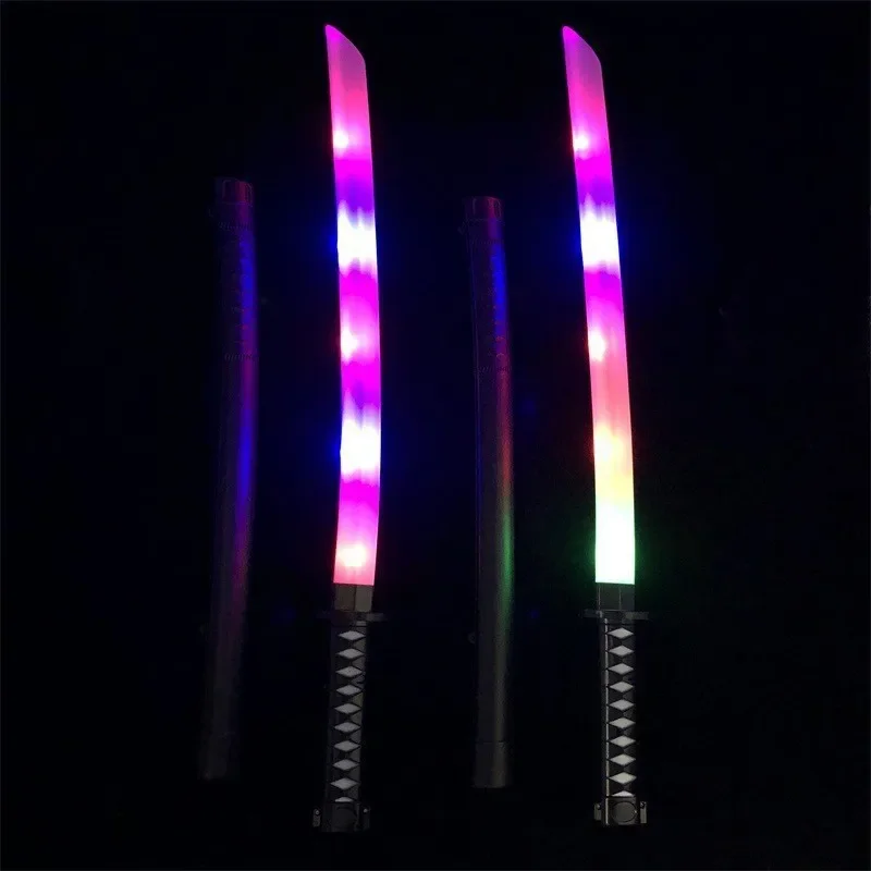 Espada de Guerrero luminosa para niños, juguete con Flash, música dinámica, sonido ligero, cuchillo colorido, seguridad, ejercicio corporal, nuevo