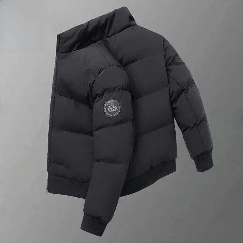 

Men's Thiened Casual Sle Du down Jaet Stand Collar Regular Fit Warm Cotton Coat Autumn Winter New Arrival 2025