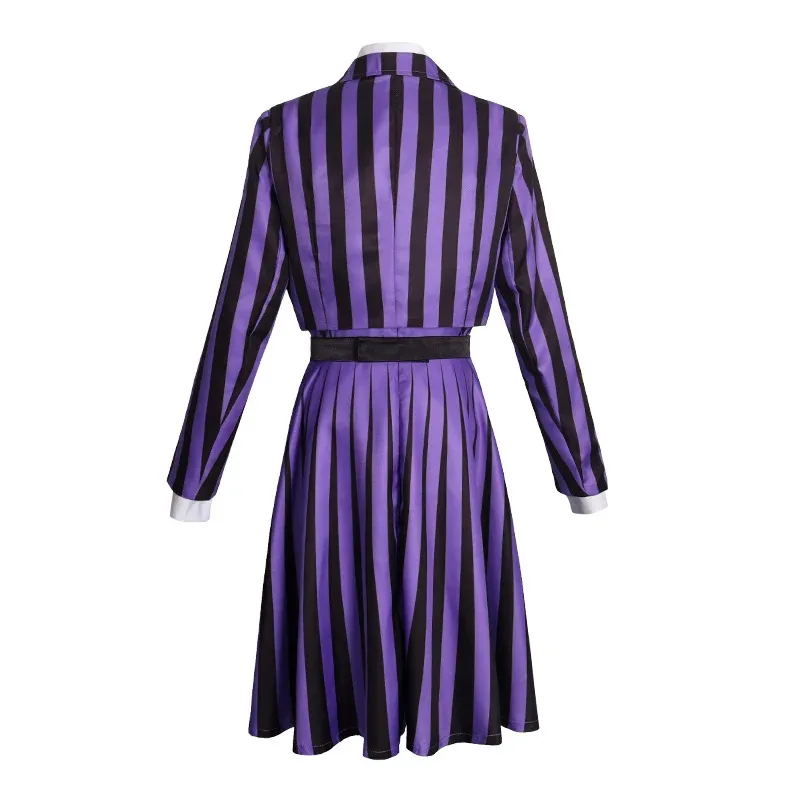 تنورة تنكرية جديدة لعام 2025 زي مخطط زي أكاديمية أرجواني ملابس مدرسية أزياء الهالوين للفتيات البالغات sk;m1