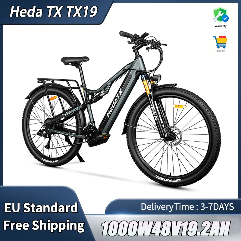 Heda TX TX19【E-Bike】 1000W Motor 48V19.2AH Abnehmbarer Akku Hydraulische Bremsen Luftfedergabel Elektrofahrrad 29-Zoll-Reifen Elektro-Mountainbike