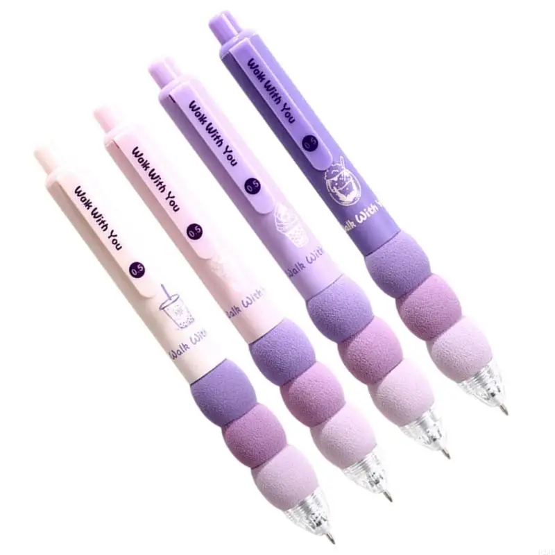 U2JE 4 Pieces 0.5mm Gel Pen Cartoon Capybara Neutral Pen Retractable Gel Pen Creative Gift Pen Quick-Drying Pressing Pen