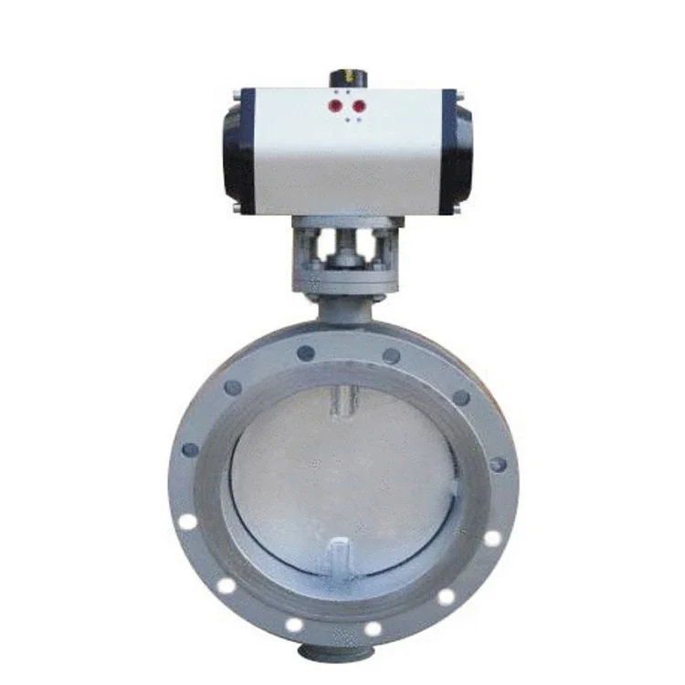 

Double Acting flange Pneumatic Aeration butterfly valve