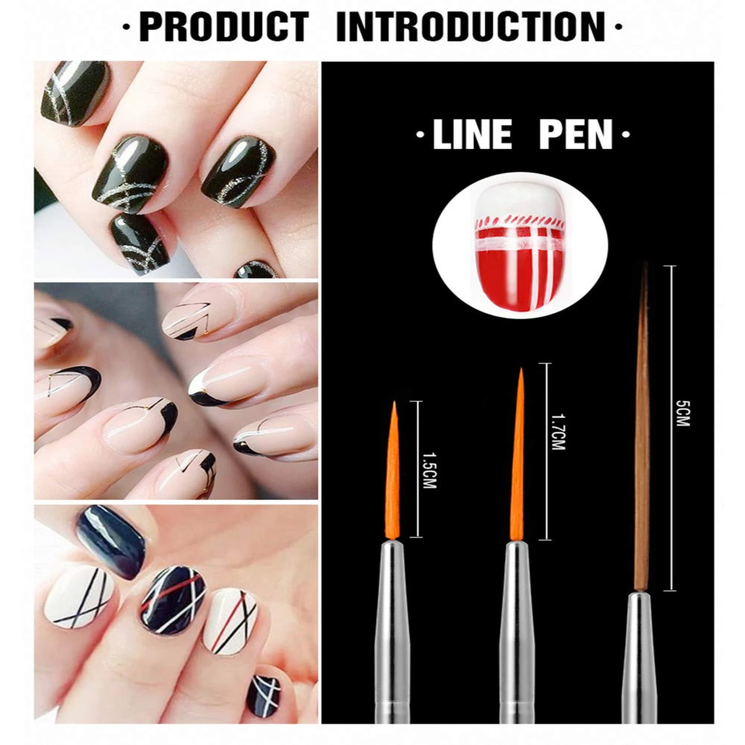 20-delige professionele nail art-penselset – hoogwaardige hulpmiddelen voor doe-het-zelf-manicure, puntjes, schilderen en tekenen, perfect voor beginners