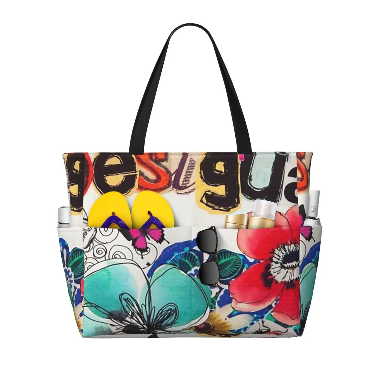 Desigual Custom Beach Tote Bag Sport Gym Yoga Duffle Large Tote Bag Women Travel Bag Fitness bag