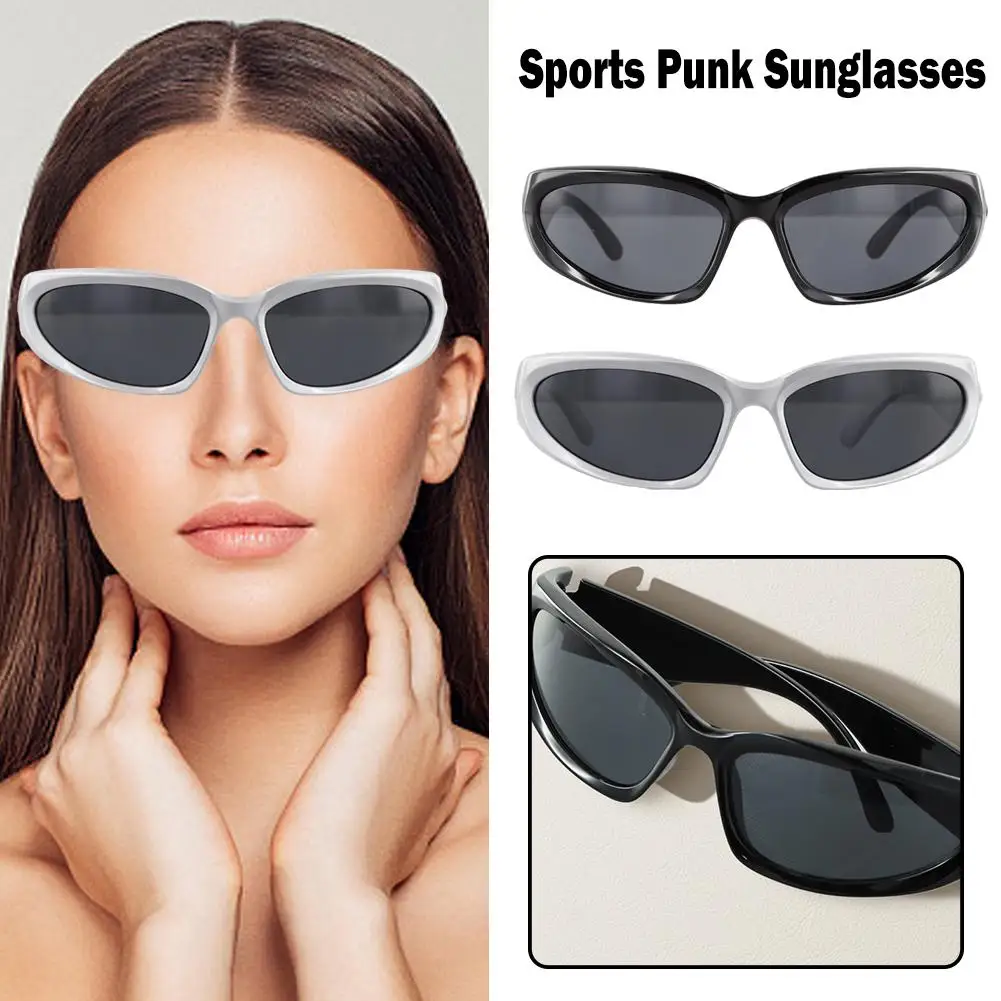 Y2K Sports Punk Sunglasses Women Brand Designer Square Goggle Men Luxury Sun Glasses UV400 Colorful Mirror Fashion Eyewear