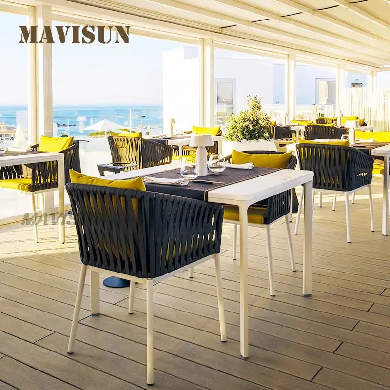 Modern Simple Dining Table With Chairs Small Apartment Restaurant Creative Single Person Sofa Bar Chair Outdoor Rattan Furniture