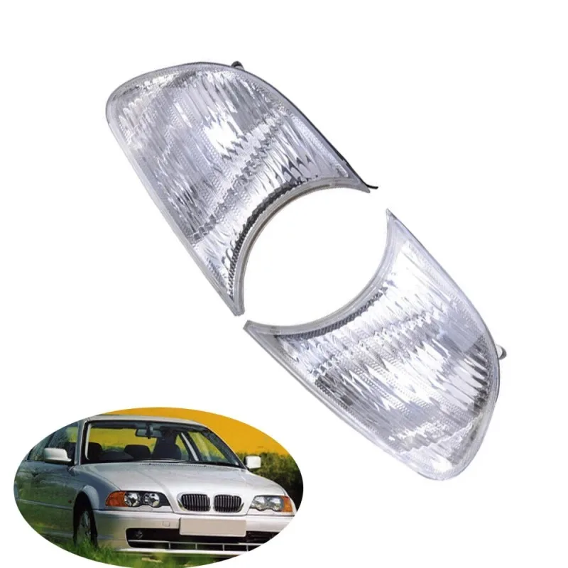 Left Right Without Bulb Turn Signal Blinker Side Corner Light Lamp Cover Car Styling For BMW E46 2-Door 1998 1999 2000 2001