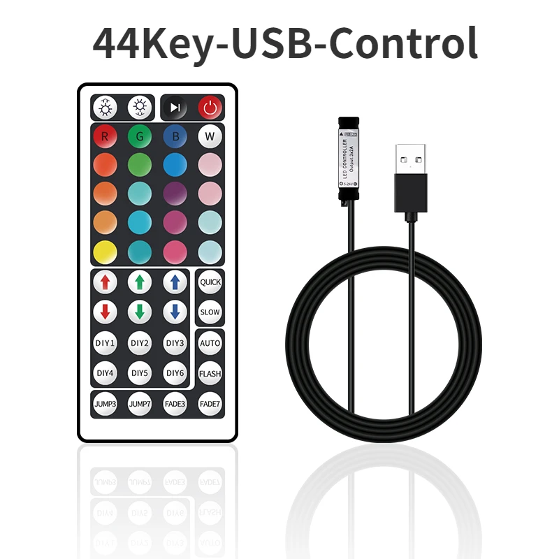 14 17 21 24 44key LED RGB Controller USB Mini Wireless RF Remote Control Dimmer RGBW RGBWW For 5050 2835 WS2811 Light Strip Lamp