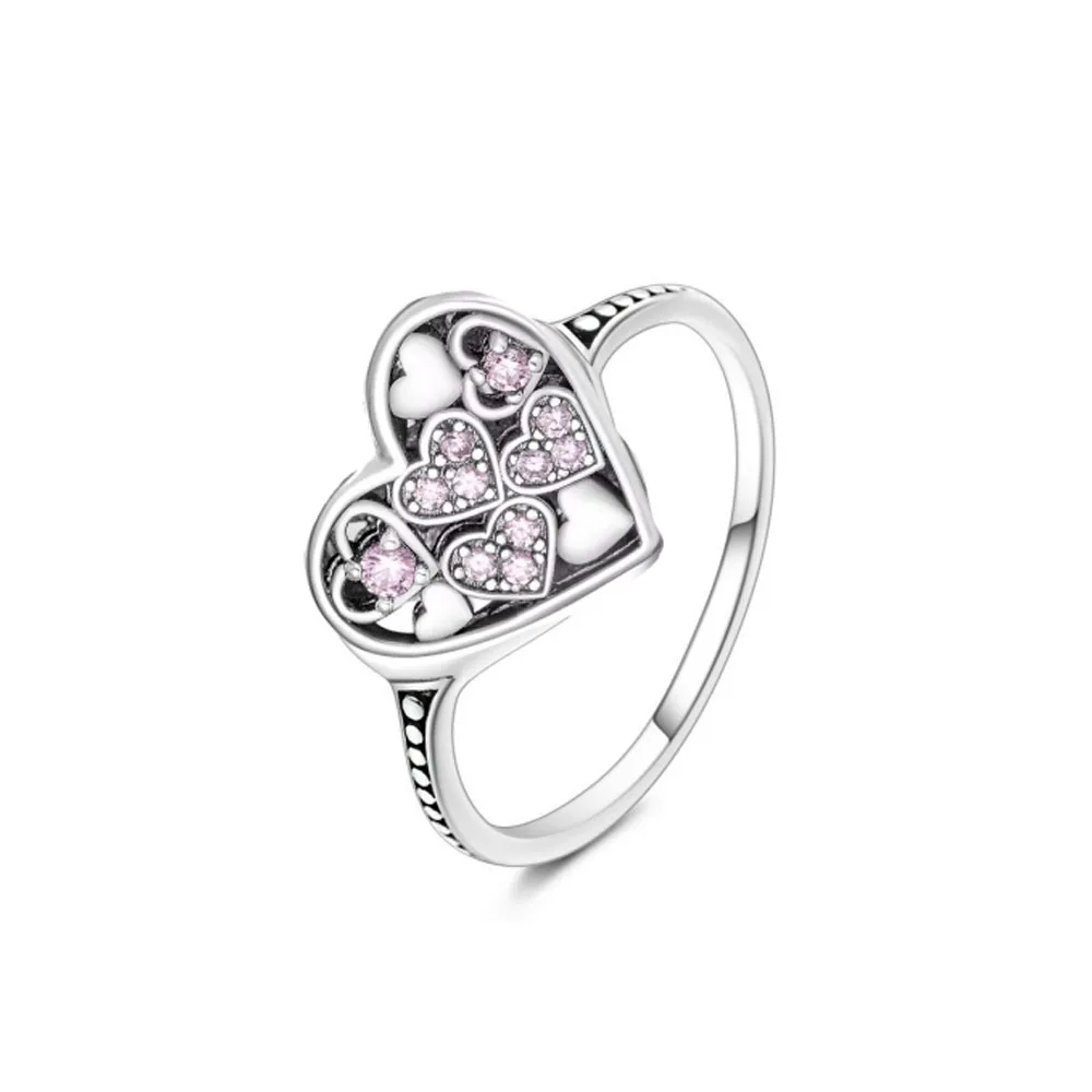 Women's Pink, Blue & Green Cube Ring, Holiday Gift
