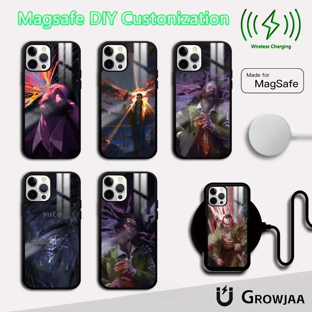

D-Disco ElysiumS Game Phone Case For IPhone 17 16 15 14 13 12 11 Pro Max Plus Mini Magsafe Mirror Wireless Magnetic Funda